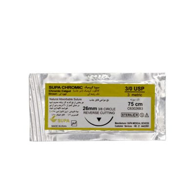 نخ بخیه ( نخ جراحی ) کرمیک 3/0 راند «سوپا»
