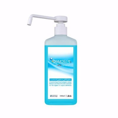 محلول ضدعفونی کننده دست درموسپت پلاس رضا راد نیم لیتری